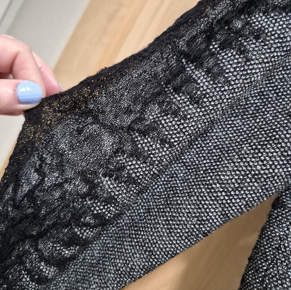 Pier Antonio Gaspari alpaca blend Elegant Sheer Black Mesh Knit Women's Sweater - Picture 5 of 13